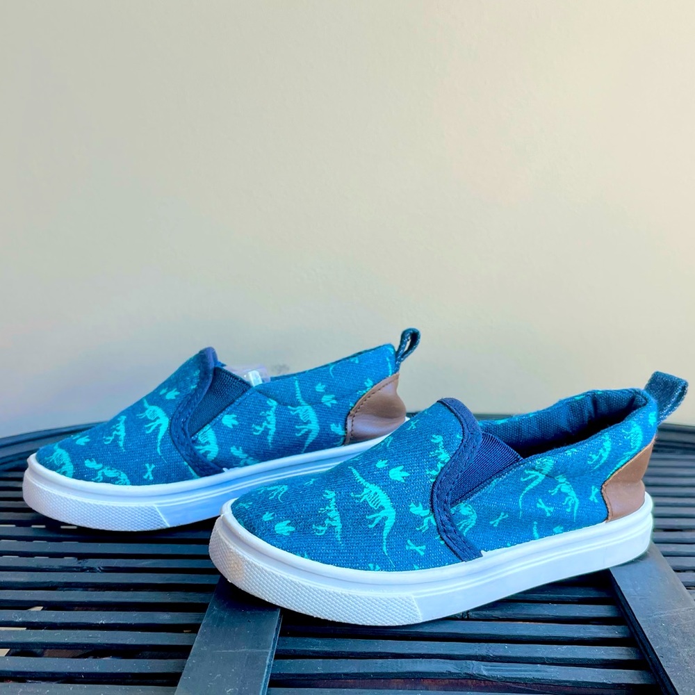 Denim Dinosaur Print Shoe Shox - NWOT - tried on inside only